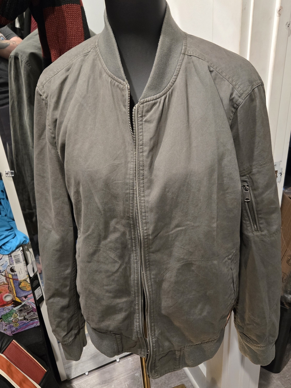 Lucky Brand Olive Green Bomber Jacket